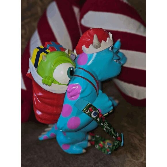 NWOT Disney Parks 2024 Mike & Sully Christmas Popcorn Bucket Monsters Inc Exclus - Picture 2 of 2